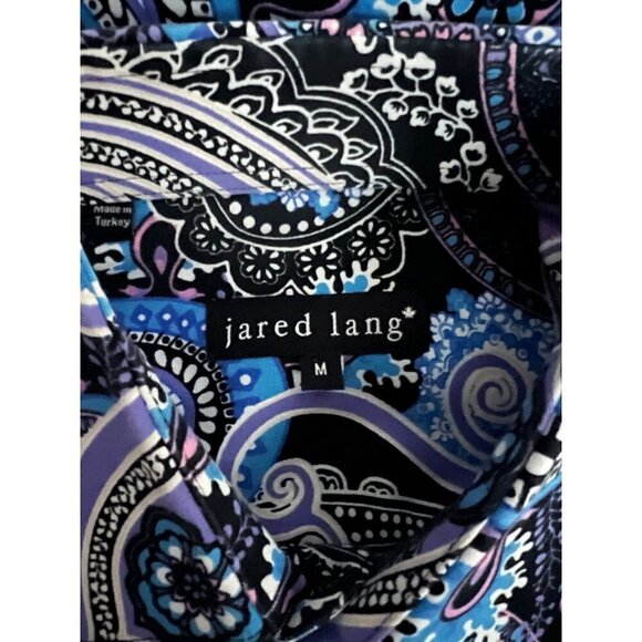 Jared Lang Mens Paisley Button Front Shirt Medium Cotton Sato 7689S Wearable Art - Picture 6 of 9